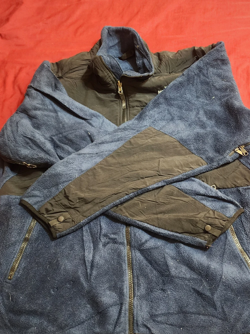 The North Face Men's Blue & Black Fleece Jacket